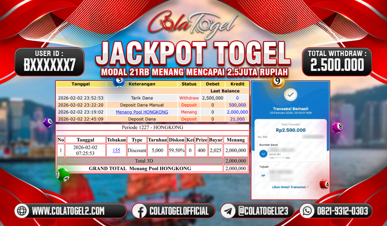 JACKPOT HONGKONG LOTTO!!