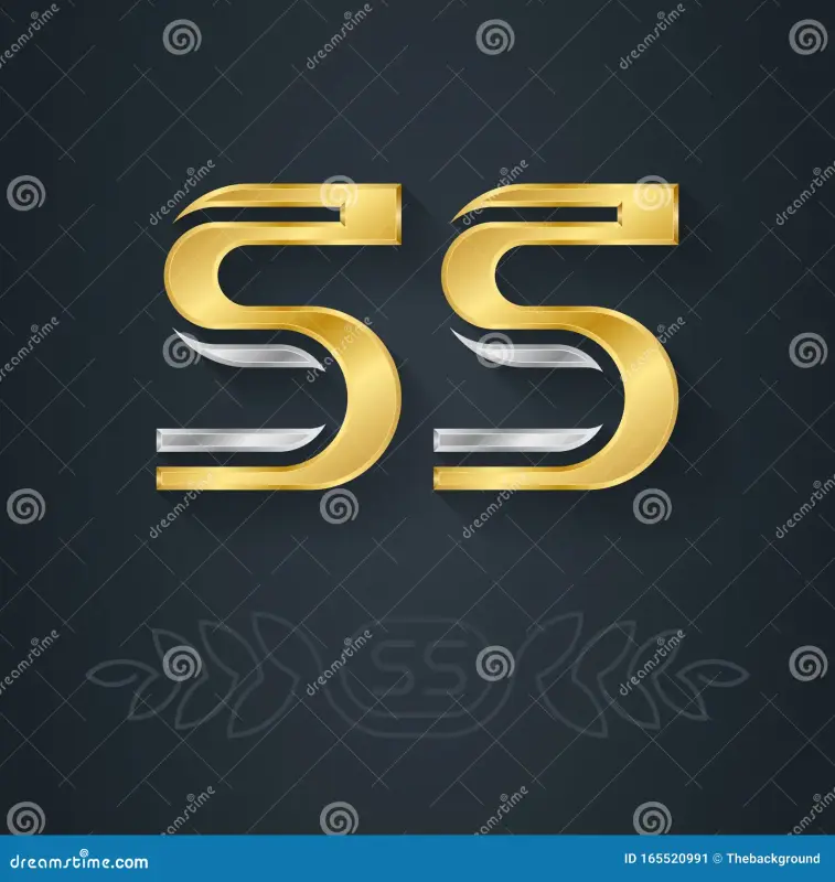 s-i-inicjały-lub-logo-złoto-srebro-ss-metallic-d-icon-logotype-template-element-wektorowy-z-eleganck