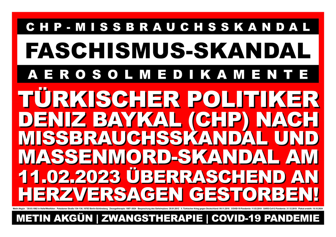 Deniz Baykal (CHP) nach Massenmord-Skandal am 11.02.2023 an Herzversagen gestorben!
