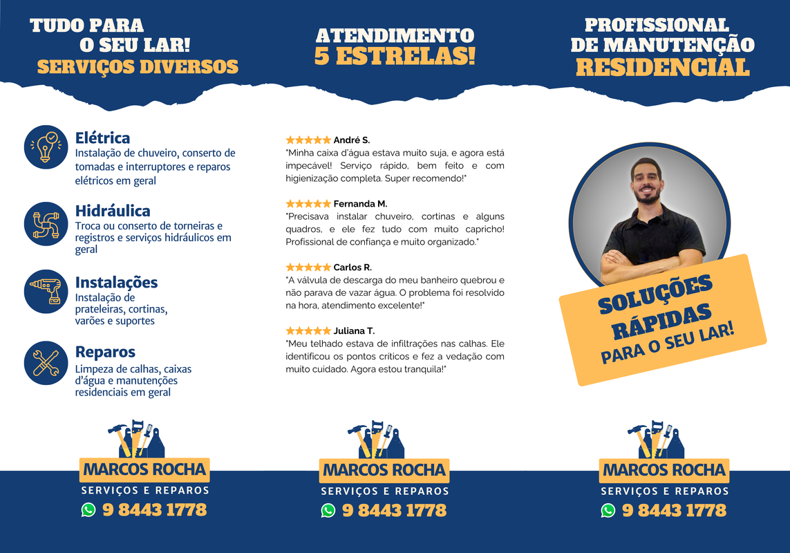 Cartão Frente Marcos Rocha