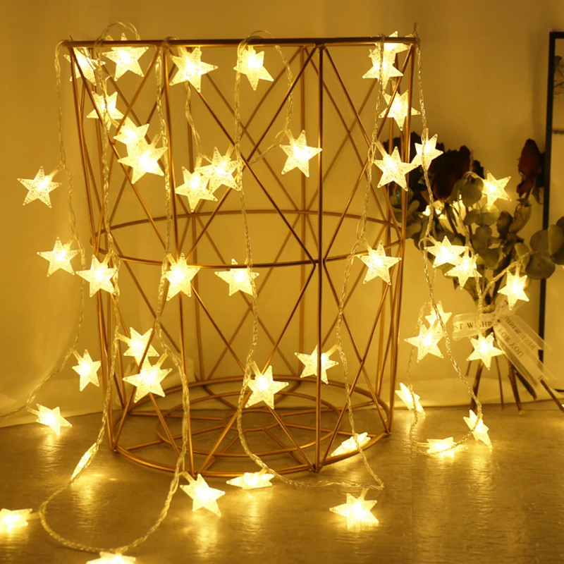 LED Star Fairy Lights Christmas String Lights