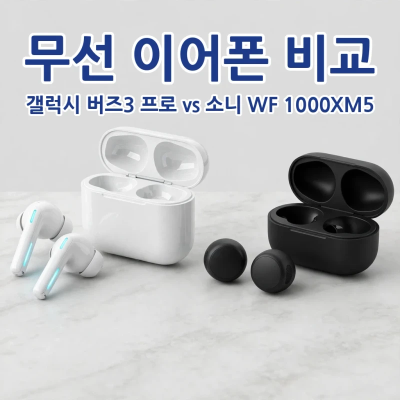 무선 이어폰 비교 갤럭시 버즈3 프로 vs 소니 WF 1000XM5