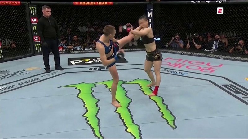 Роуз Намаюнас нокаутира Вейли Жанг с ритник в главата