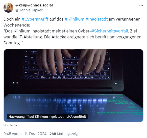 Cyberangriff Klinikum Ingolstadt