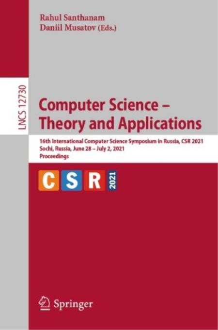 Computer Science - Theory and Applications: 16th International Computer Science Symposium in Russia