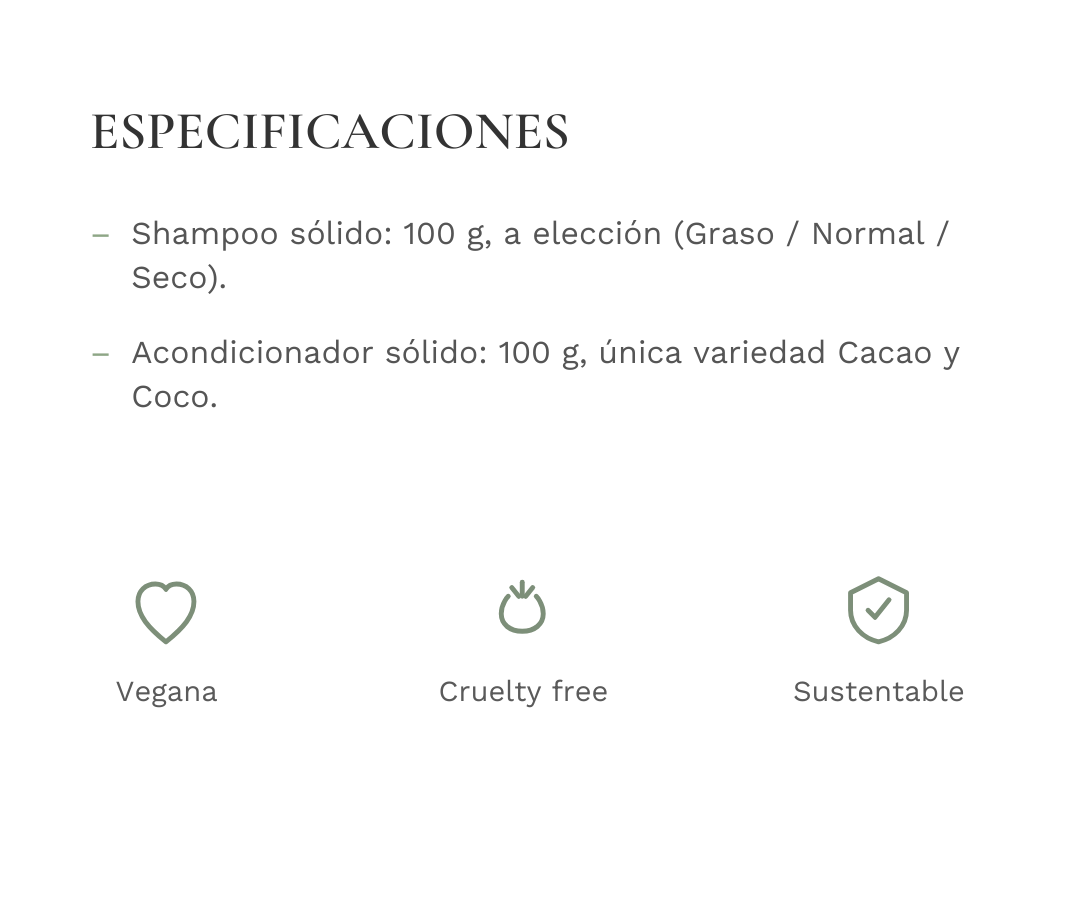 Especificaciones