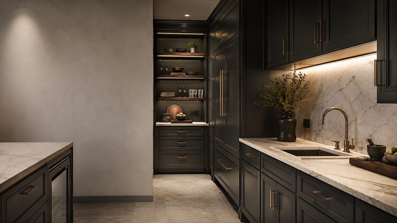 Custom scullery kitchen and butler pantry — Tayton Remodeling Austin TX