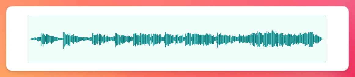 Canvas painted waveform with server generated data