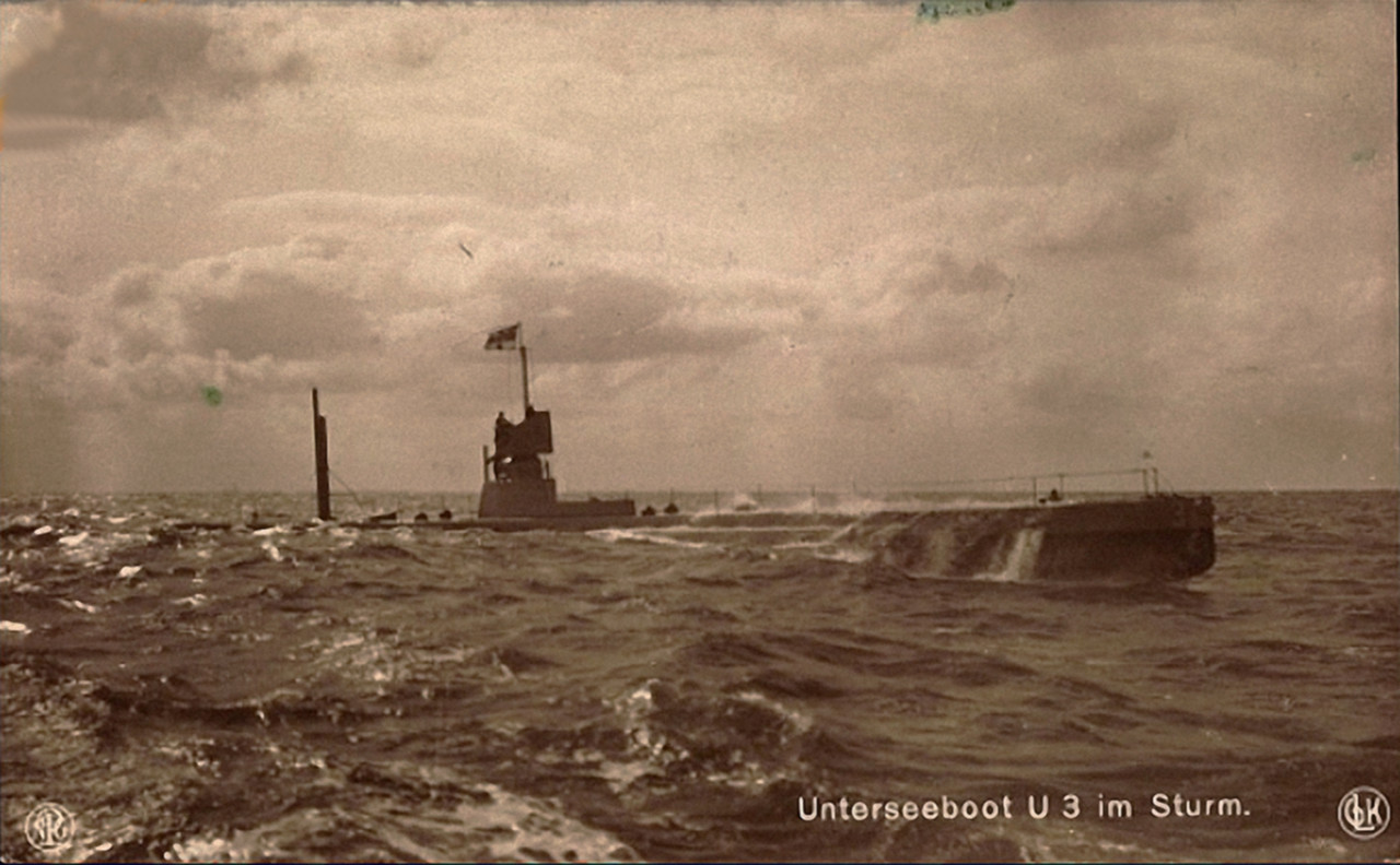 U-3 в шторм