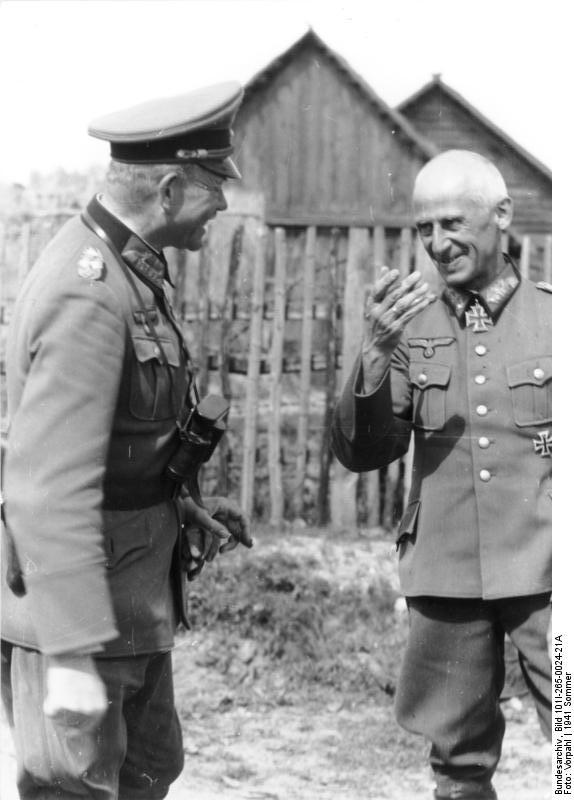 Heinz Guderian y Hermann Hoth en Rusia el 21 de junio de 1941