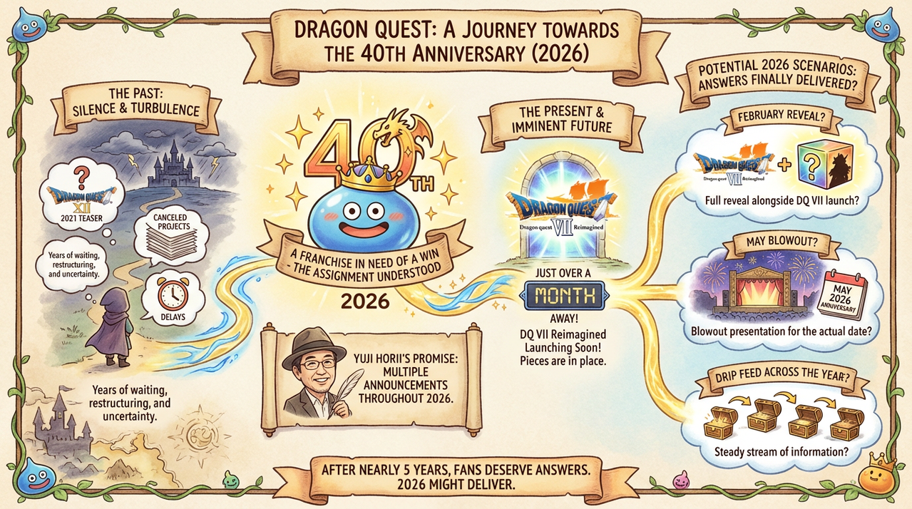 Video game development celebration with anniversary materials