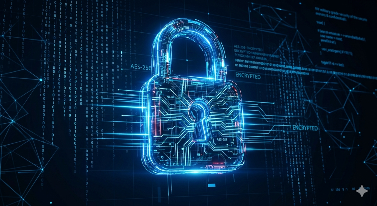 Futuristic digital padlock