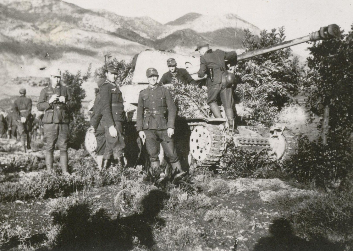 Foto, Panzer, Panzerjäger MARDER III  mit Tarnun