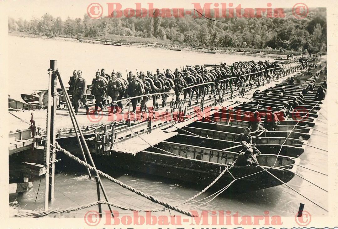 Westwall Grenze Frankreich Rhein Übergang Wehrmacht Ponton Brücke 20.6.40