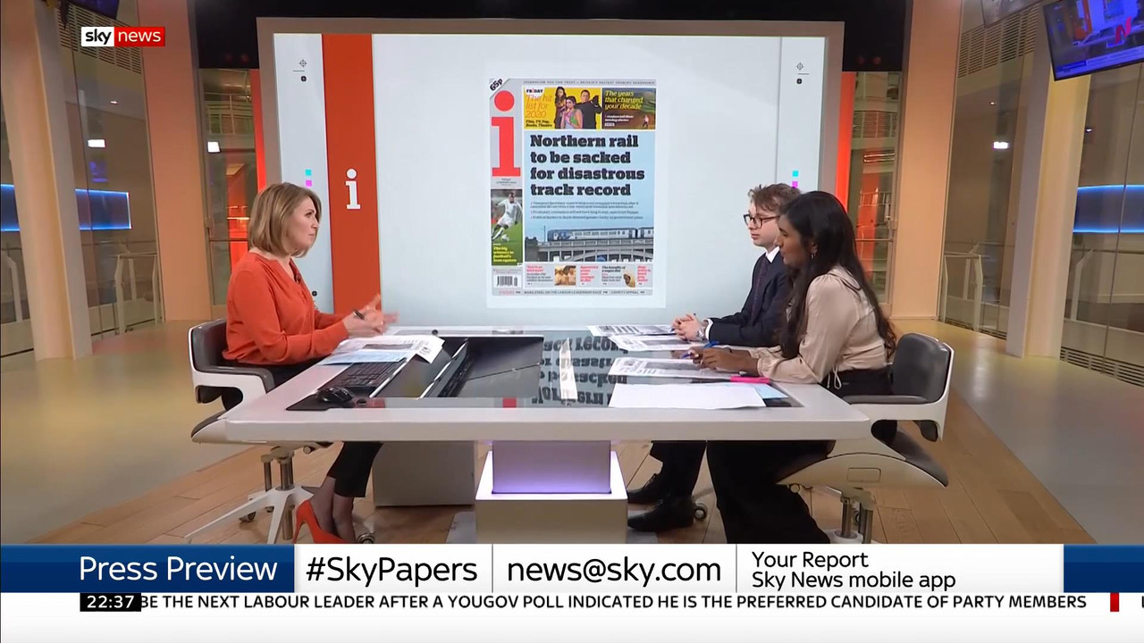 02 January - 22.00.00 - Sky News At Ten. Anna Botting with the m