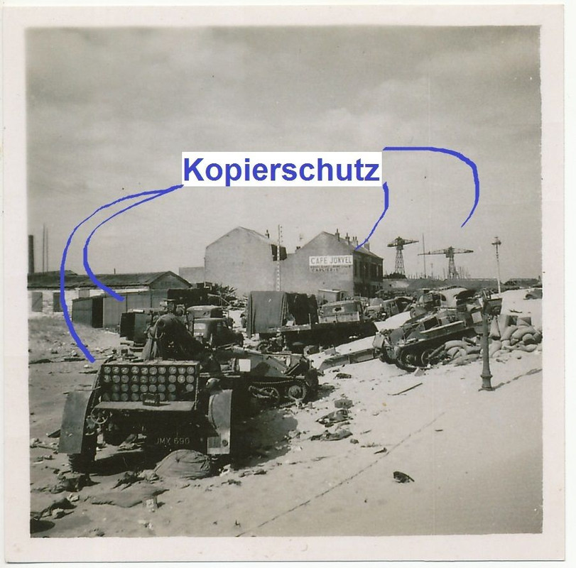 Frankreich Dünkirchen Strand zerstörte Panzer An