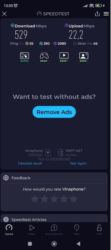 Tốc độ siêu tốc của zte U30 pro 