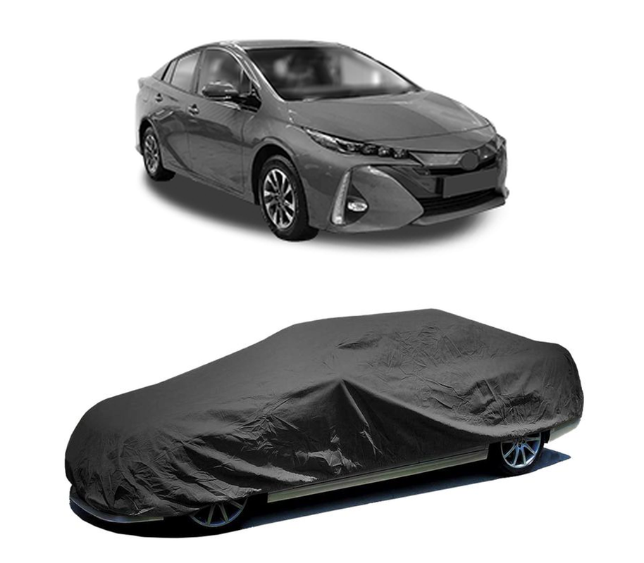 Husa tip prelata auto pentru TOYOTA PRIUS PHV (_W52_) 2016 - 2022,culoare negru, material textil impermeabil, rezistanta la intemperii praf UV, CARPASSION Husa Protectie