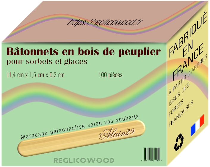 Boîte bâtons pour sorbet