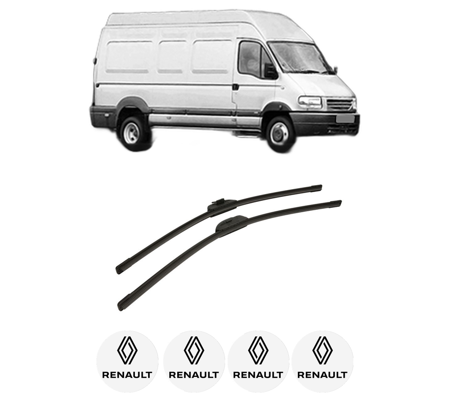 Set stergatoare auto RENAULT TRUCKS MASCOTT Van din 1999-2010, pentru parbriz auto, 2 bucati, Bosch Aerotwin Retro Truck, din cauciuc siliconat rezistent, 4 Stickere Auto RENAULT TRUCKS