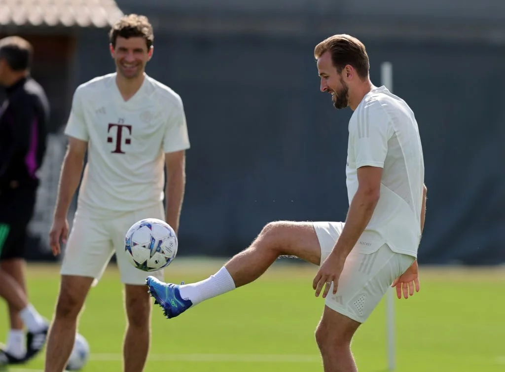 Harry Kane of FC Bayern Muenchen at Säbener Strasse/Photo by Christina Pahnke