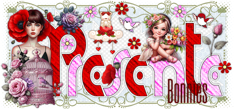 Presente Pajaritos y Flores bonnies