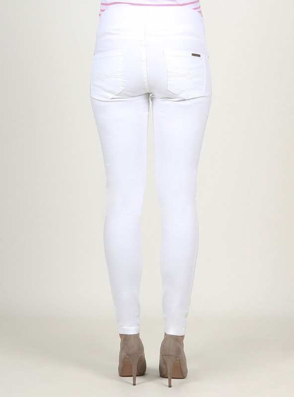 Ripley - JEANS BLANCO MATERNAL CINTURA BAJA
