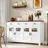 Almus 55'' Sideboard with 4 Glass Doors, 2 Large Drawers and Adjustable Shelves-232908992