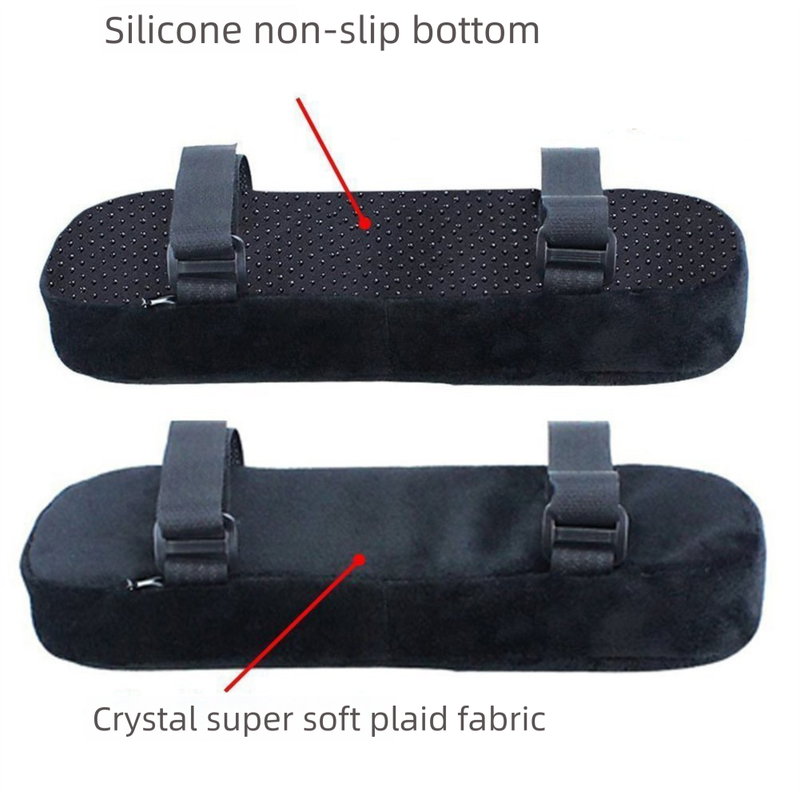 Dark blue 2-Pack Chair Armrest Pad – Memory Foam Elbow Support Cushion for Office and Home Chairs