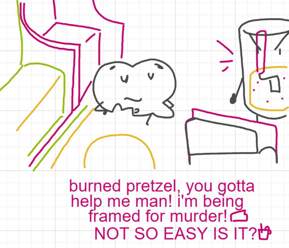 A panel from A Murder On The, episode six of the Board Boards object show by Furretwalk/WalkingFurret.