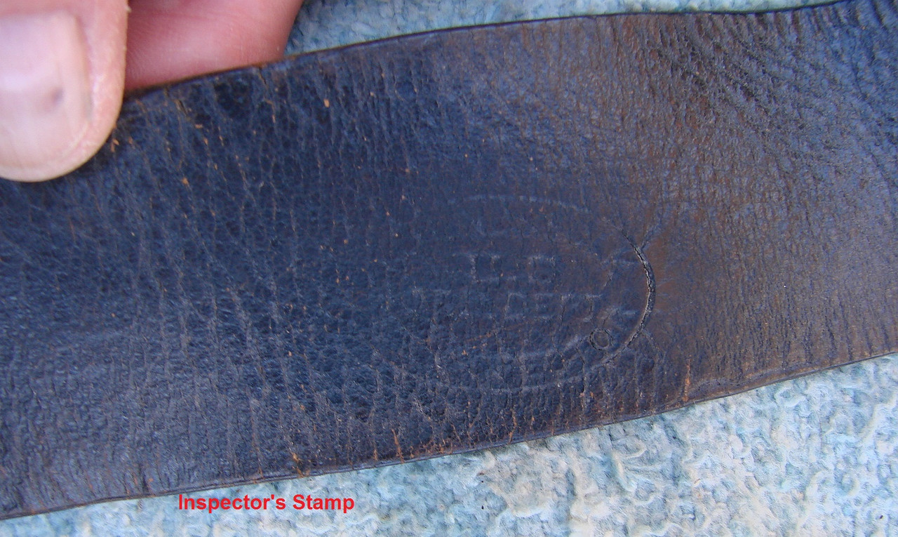 Inspector's stamp on the sling