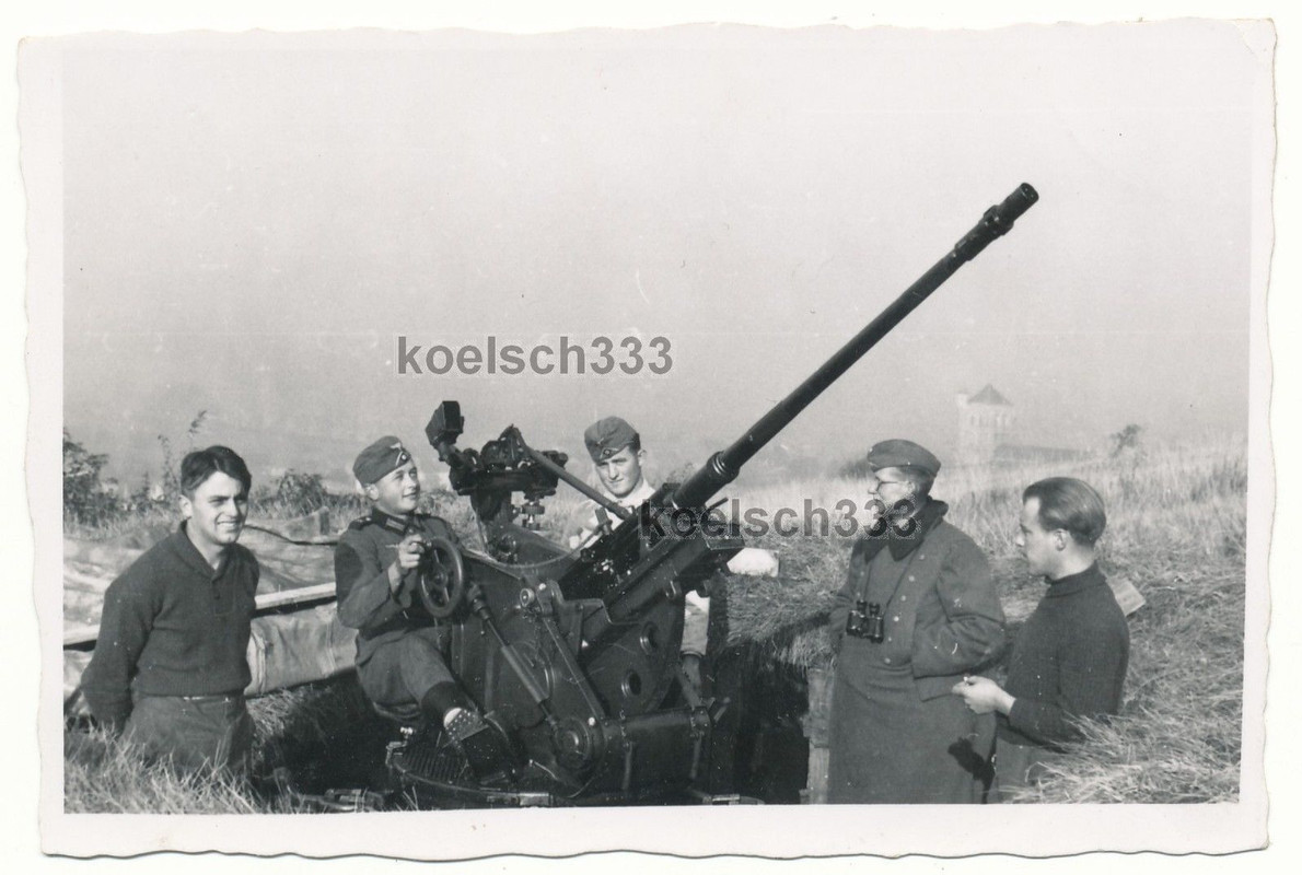 2cm Flak 28 Eisenbahn Bahnschutz Holland Flugabwehr Kanone Geschütz Bunker1