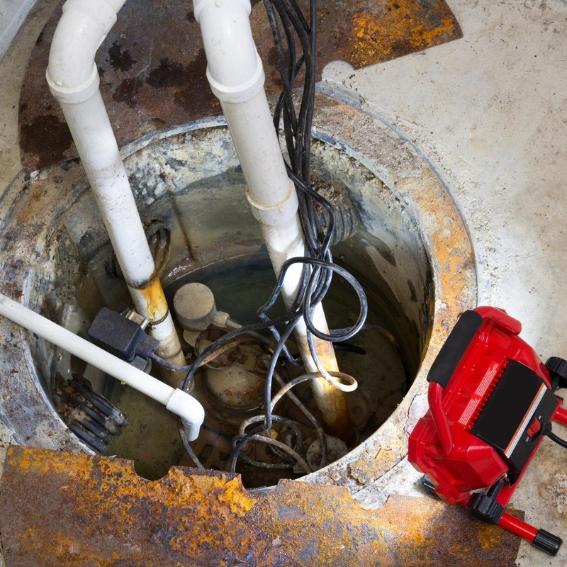 Commercial sump pump installation completed by licensed Albuquerque plumber