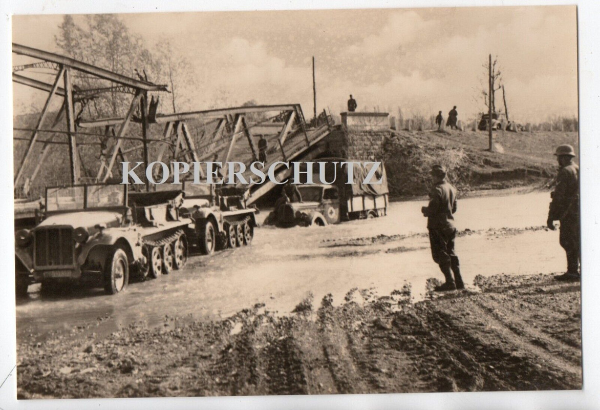Balkan Serbien Gebirgsjäger Soldat gesprengte Brücke SDkfz LKW Halbkette