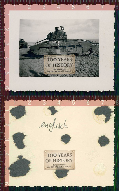 Orig. Foto Panzer Tank Englisch Dunkerque Dünkir