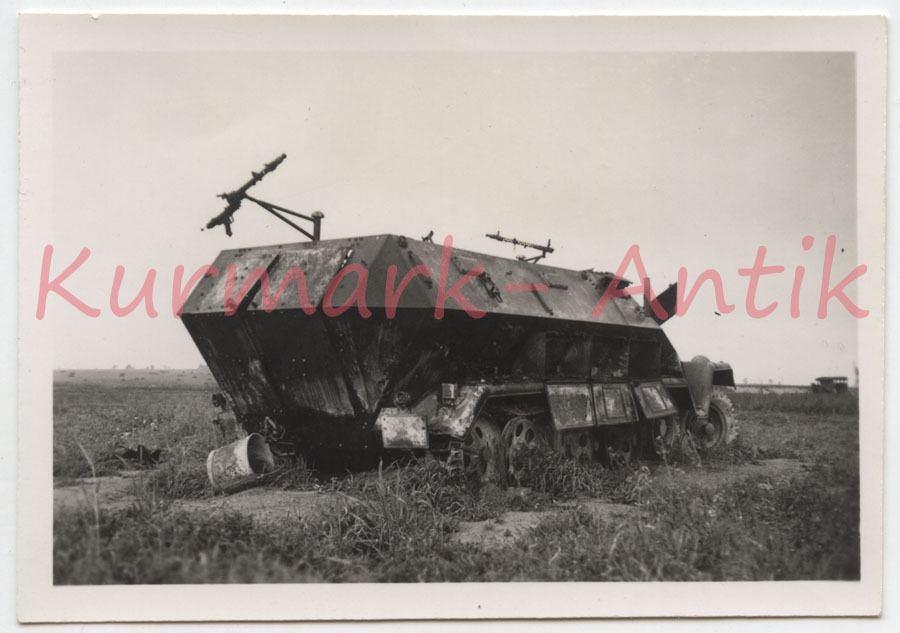 Foto Wehrmacht Frankreich III.Schützen Bat.1 Pan