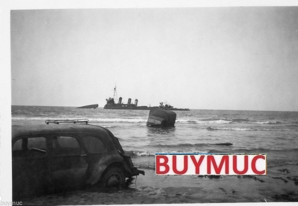 FOTO BELGIEN DÜNKIRCHEN ENGLISCHES SCHIFF ZERSTÖ