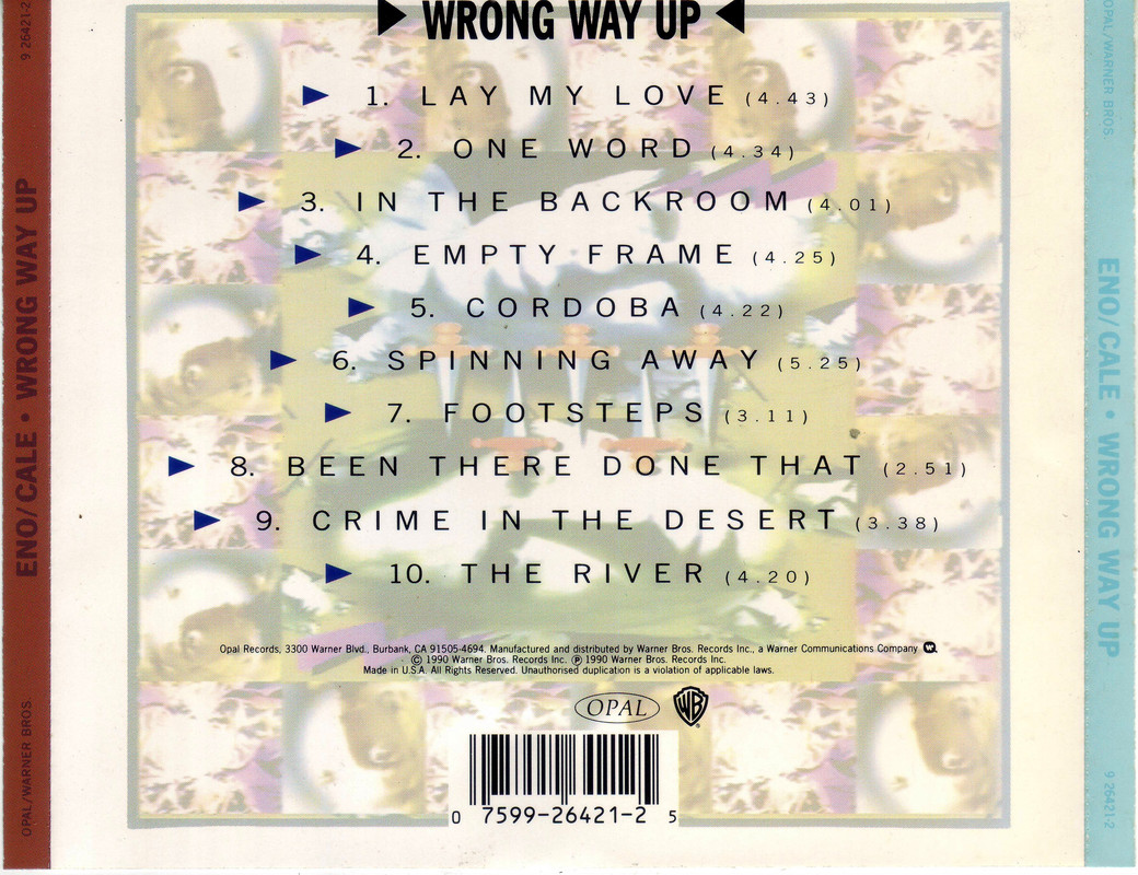 Eno Cale Wrong Way Up melodic prog electronica from 1990 EAC FLAC