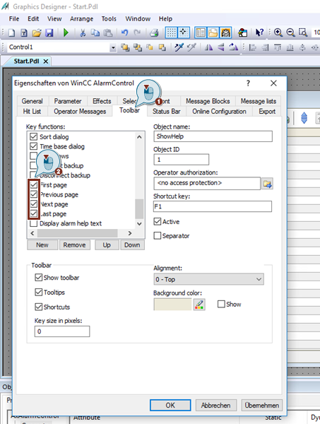 1,000 messages in WinCC AlarmControl (message display) 1,000 messages in WinCC AlarmControl (message display)