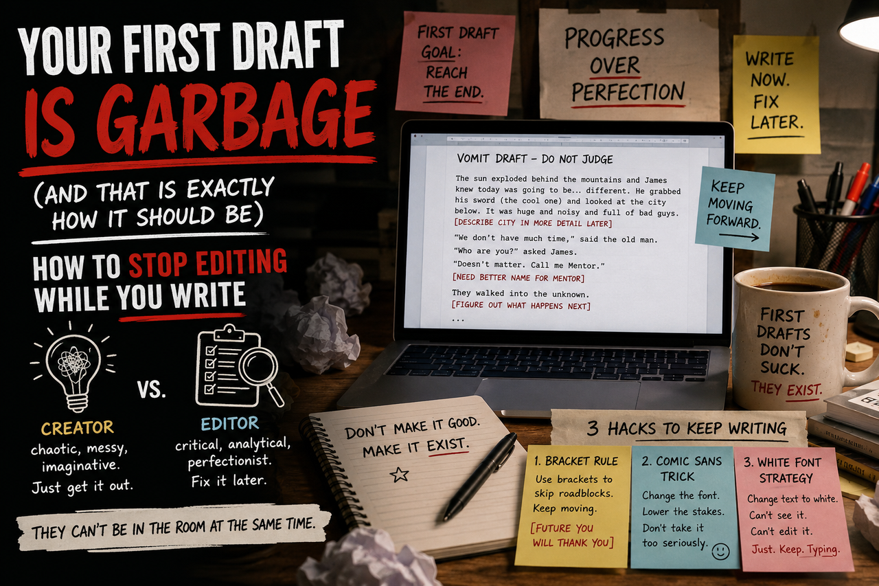 Stop Editing While You Write - Your First Draft is Garbage