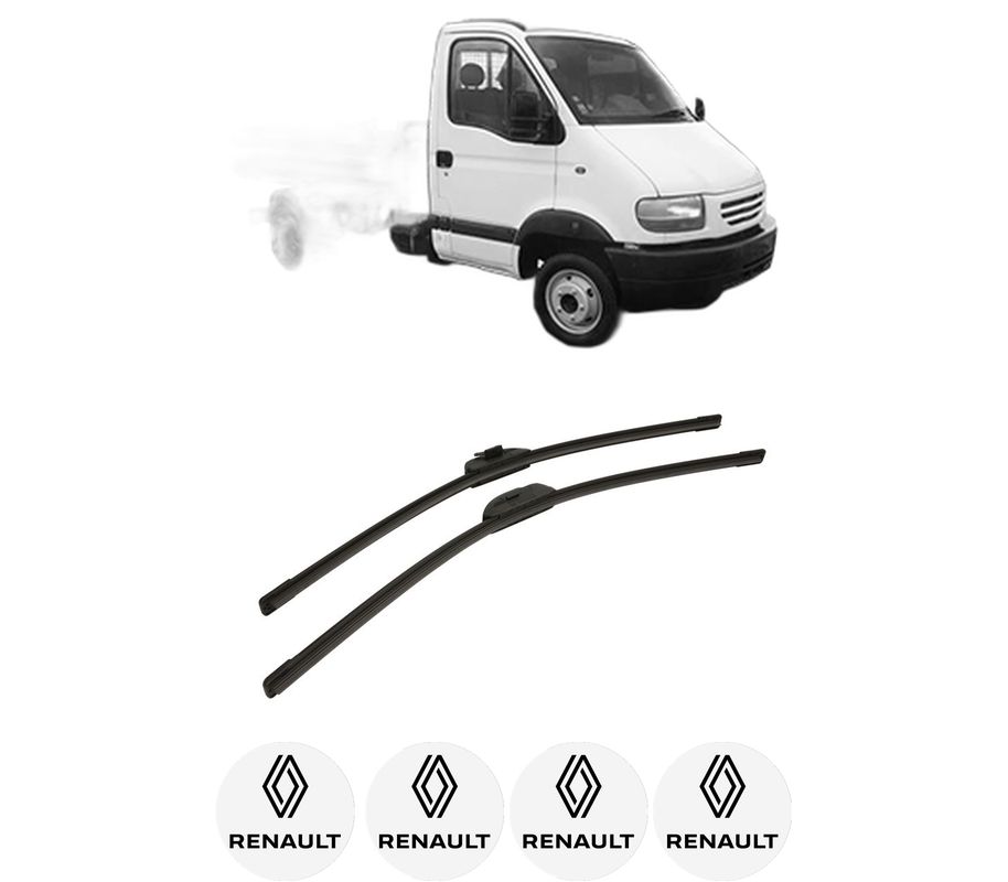 Set stergatoare auto RENAULT TRUCKS MASCOTT Platform/Chassis din 1999-2013, pentru parbriz auto, 2 bucati, Bosch Aerotwin Retro Truck, din cauciuc siliconat rezistent, 4 Stickere Auto RENAULT TRUCKS
