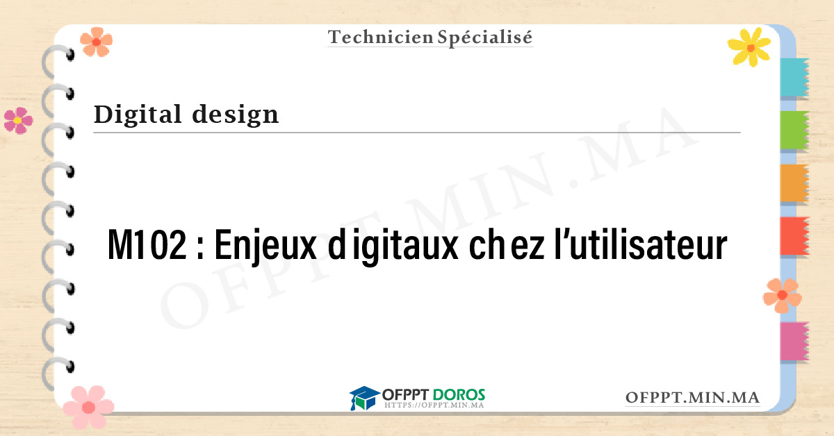 Sommaire détaillé du cours Enjeux digitaux chez l’utilisateur M102 OFPPT - Structure du module