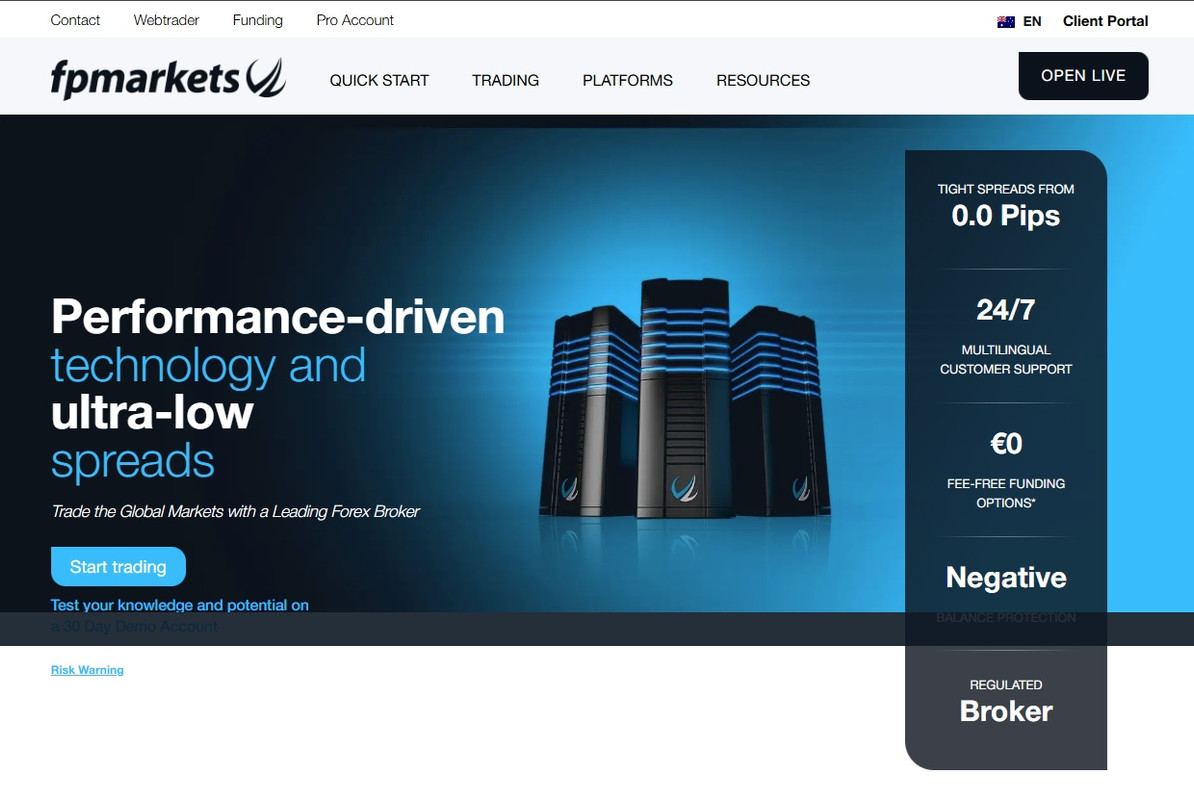 FP Markets ultra low spreads forex broker regulated broker.