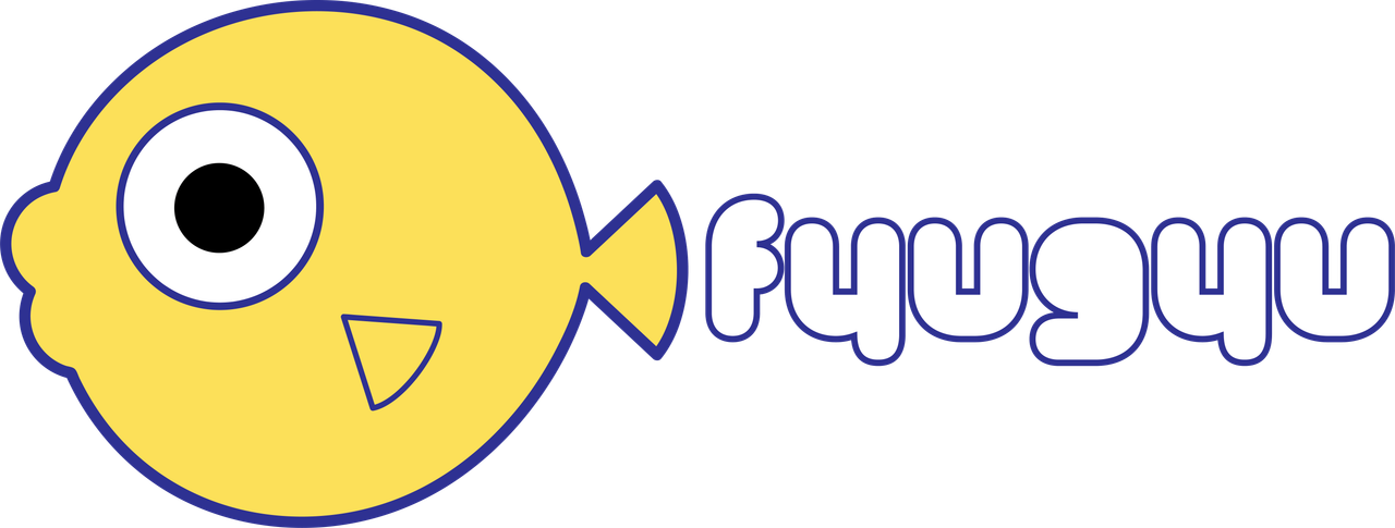 Fyugyu logo with a pufferfish