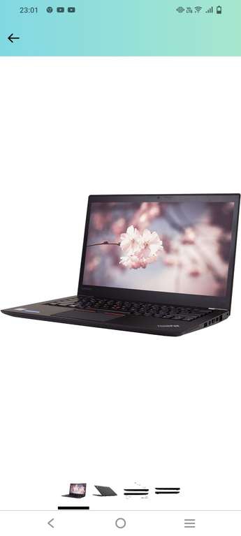 Amazon: Lenovo ThinkPad T460S 14 pulgadas, Core i5-6300U 2.4 GHz, 8 GB Ram, 256 GB SSD, Windows 10 Pro 64 bits, cámara web (Reacondicionado) 
