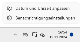 Datum und Uhrzeit ändern