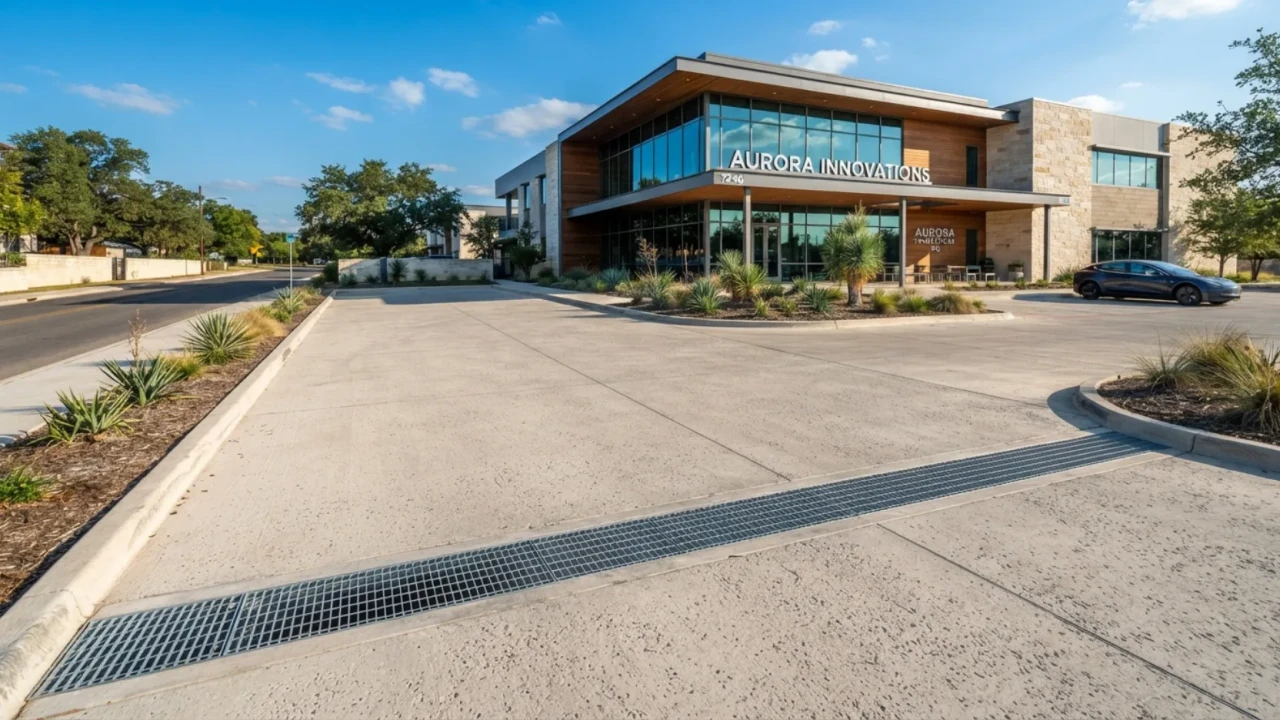 Commercial Concrete Driveway Drainage San Antonio