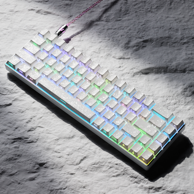 C-Style プロバージョンタイプⅤ XVX Forged Carbon-Look White 140keys キーキャップ