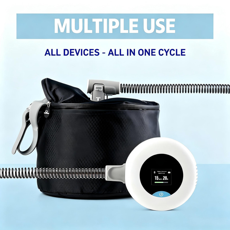 VirtuCLEAN portable CPAP cleaning kit with travel bag