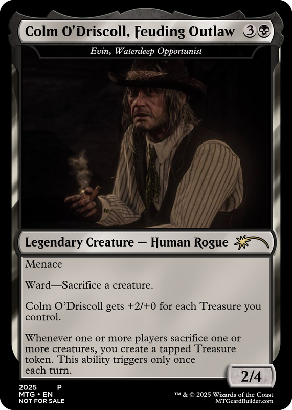 Evin, Waterdeep Opportunist (Colm O’Driscoll, Feuding Outlaw)